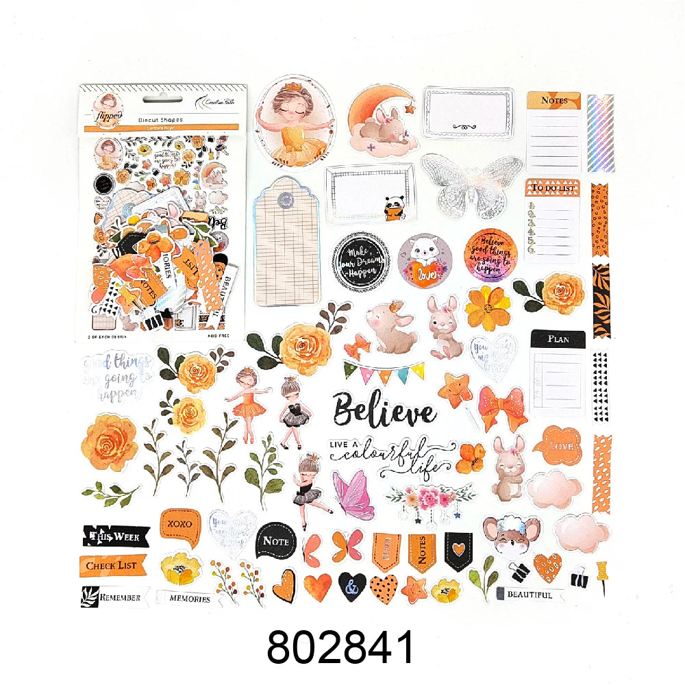 Creative Path Scrapbooking Diecut Paper Cutouts Vintage Die Cuts Ephemera Shapes For Journaling DIY Crafting Planner Card Making