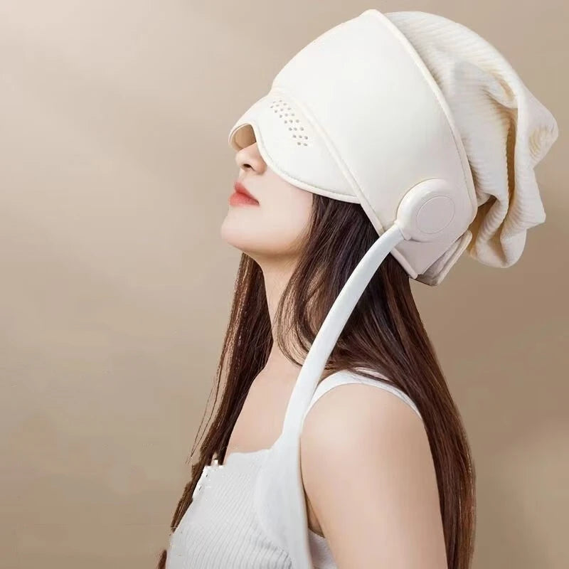 Rechargeable Electric Head And Eye Massager with Heat for Stress Relief Fatigue Relaxation - Headache Relief Massage Tool