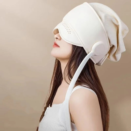 Rechargeable Electric Head And Eye Massager with Heat for Stress Relief Fatigue Relaxation - Headache Relief Massage Tool