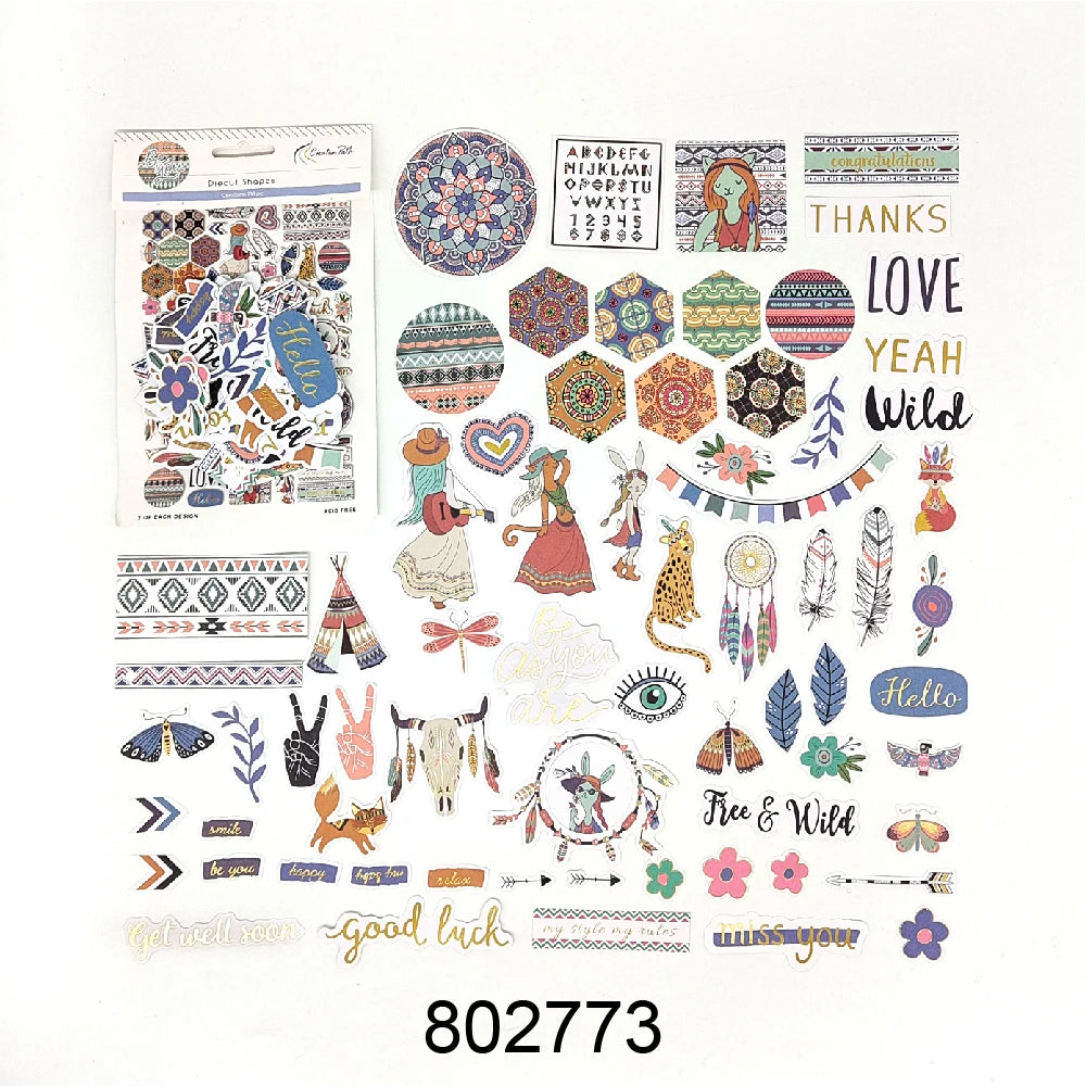 Creative Path Scrapbooking Diecut Paper Cutouts Vintage Die Cuts Ephemera Shapes For Journaling DIY Crafting Planner Card Making