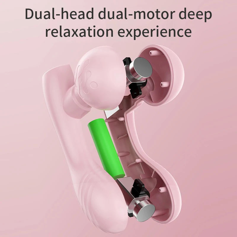 New Mini Fascia Tool Vibrating Fast Rechargeable Dual Head Both Portable Muscle Relaxation Full Body Universal Massage Artifact