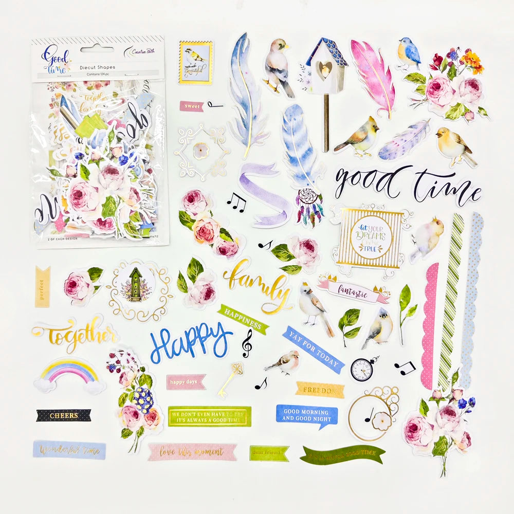 Creative Path Scrapbooking Diecut Paper Cutouts Vintage Die Cuts Ephemera Shapes For Journaling DIY Crafting Planner Card Making