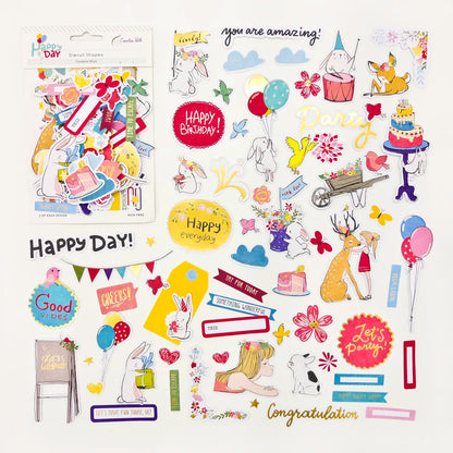 Creative Path Scrapbooking Diecut Paper Cutouts Vintage Die Cuts Ephemera Shapes For Journaling DIY Crafting Planner Card Making