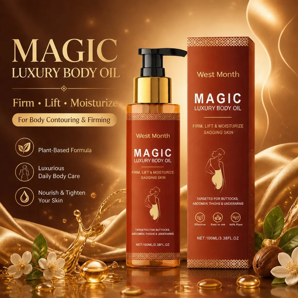 Magic Luxury Body Firming Oil Deep Moisturizing Hydrates Softens Tightens Skin Chest Thigh Massage Care Nourishing Body Oil