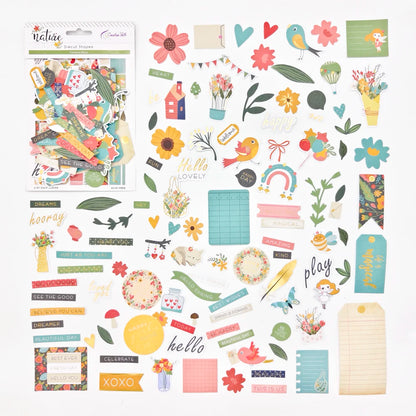 Creative Path Scrapbooking Diecut Paper Cutouts Vintage Die Cuts Ephemera Shapes For Journaling DIY Crafting Planner Card Making