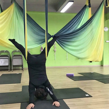 Yoga Hammock Color Gradient Space Yoga Anti-Gravity Traction Strength Training Stretch Training Yoga Fitness Equipment