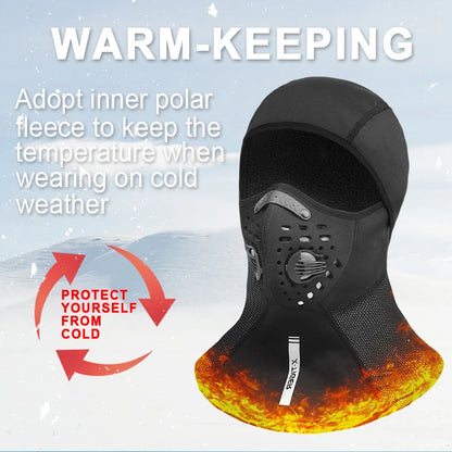 X-TIGER Winter Cycling Cap Fleece Thermal Full Face Cover Windproof Anti-Dust Cycling Mask Balaclava Skiing Skating Hat