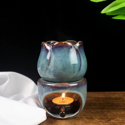 Large Capacity Splited Aroma Burner Candle Aromatherapy Lamp Essential Oil Burner Exquisite Gift Living Room Home Decor