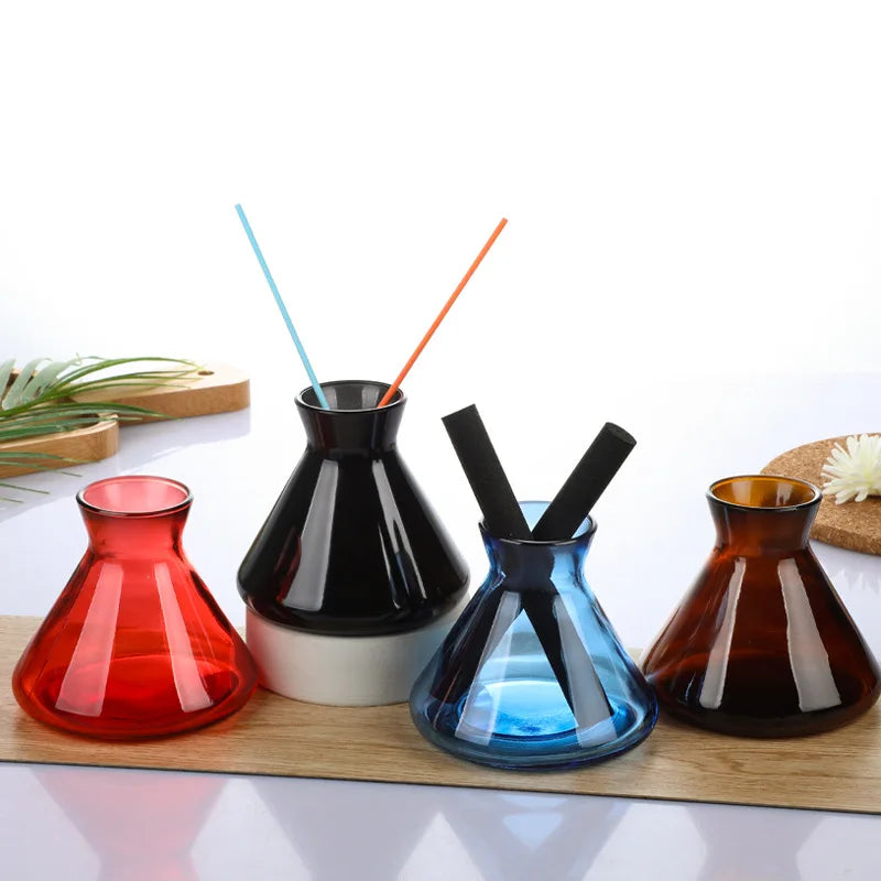 1pcs 200ml Fragrance Diffuser Bottle Party Gifts Glass Container Reed Diffuser Essential Oil Bottle Oil Diffusers Incense Sticks