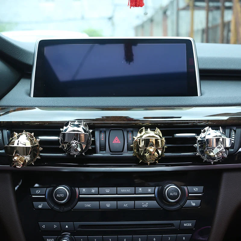 NO PERFUME Bulldog Air Freshener Car Perfume Car Decoration Auto Geur Clip Bulldog Fragrance Scent Parfum Voiture Car Diffuser