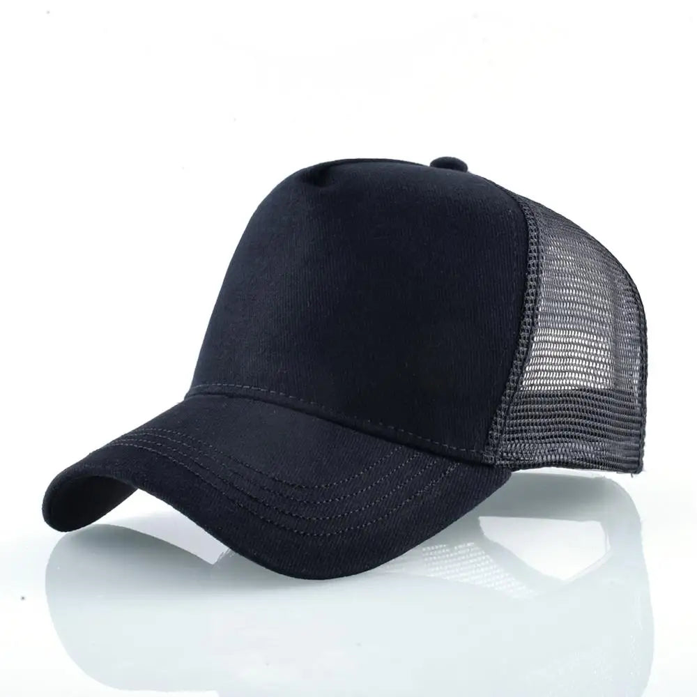 Men's Baseball Cap Fashion Snapback Hat With Dragon Patch Casual Cotton Dad Hats Breathable Mesh Trucker Caps Men Hip Hop Bones