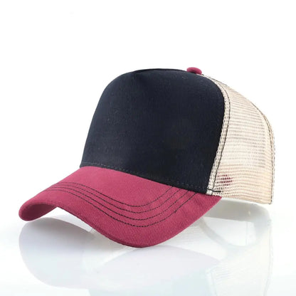 Men's Baseball Cap Fashion Snapback Hat With Dragon Patch Casual Cotton Dad Hats Breathable Mesh Trucker Caps Men Hip Hop Bones