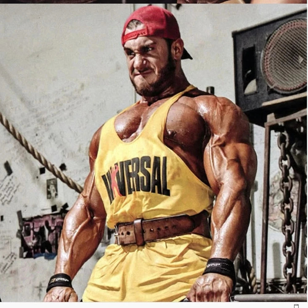 Bodybuilding Man Tank Top Casual Letter Print Gym Men Vest Crop Debardeur Homme Fitness Cloth Undershirt Singlet Sweat for Male