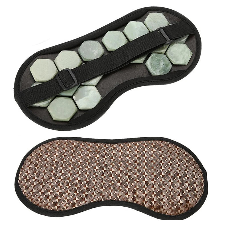 Electric Eye Mask Tourmaline Eye Care Massager Jade Stone Massage Heat Therapy Germanium Infrared Relaxation Health Instrument