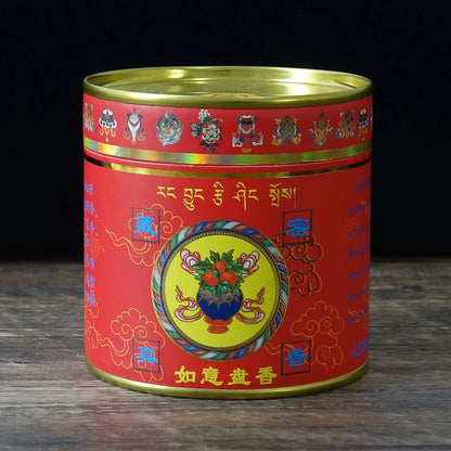 Handmade Tibetan Sandalwood Coil Incense - Natural Rare Wood Aroma for Home Meditation, Yoga, Relaxation - Long Lasting 4H Burn