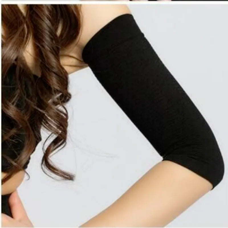 1pair Women Shaper Arm Sleeve Weight Loss Thin Legs Calf Thin Arm Calorie Off Fat  Slimmer Wrap Belt Wrist Pressure Set