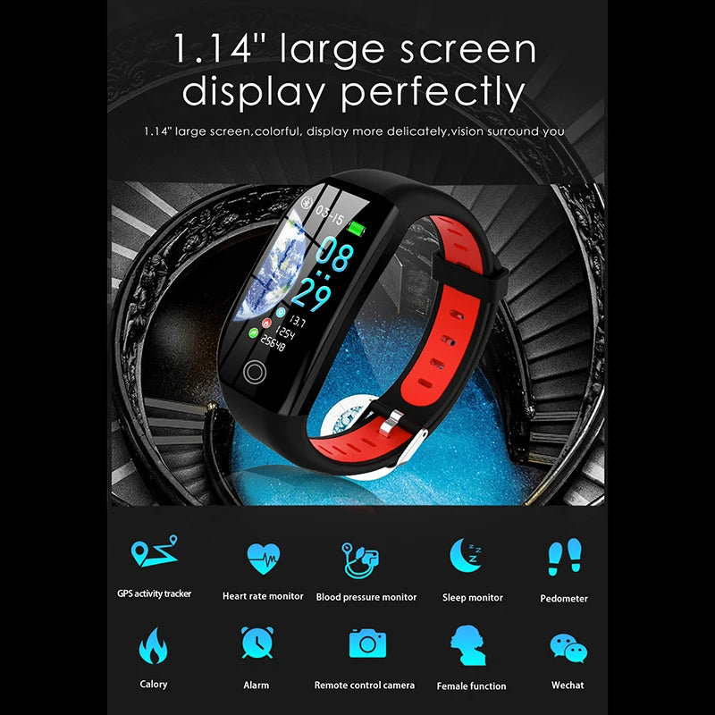 F21 Smart Bracelet GPS Distance Fitness Activity Tracker IP68 Waterproof Blood Pressure Watch Sleep Monitor Smart Band Wristband