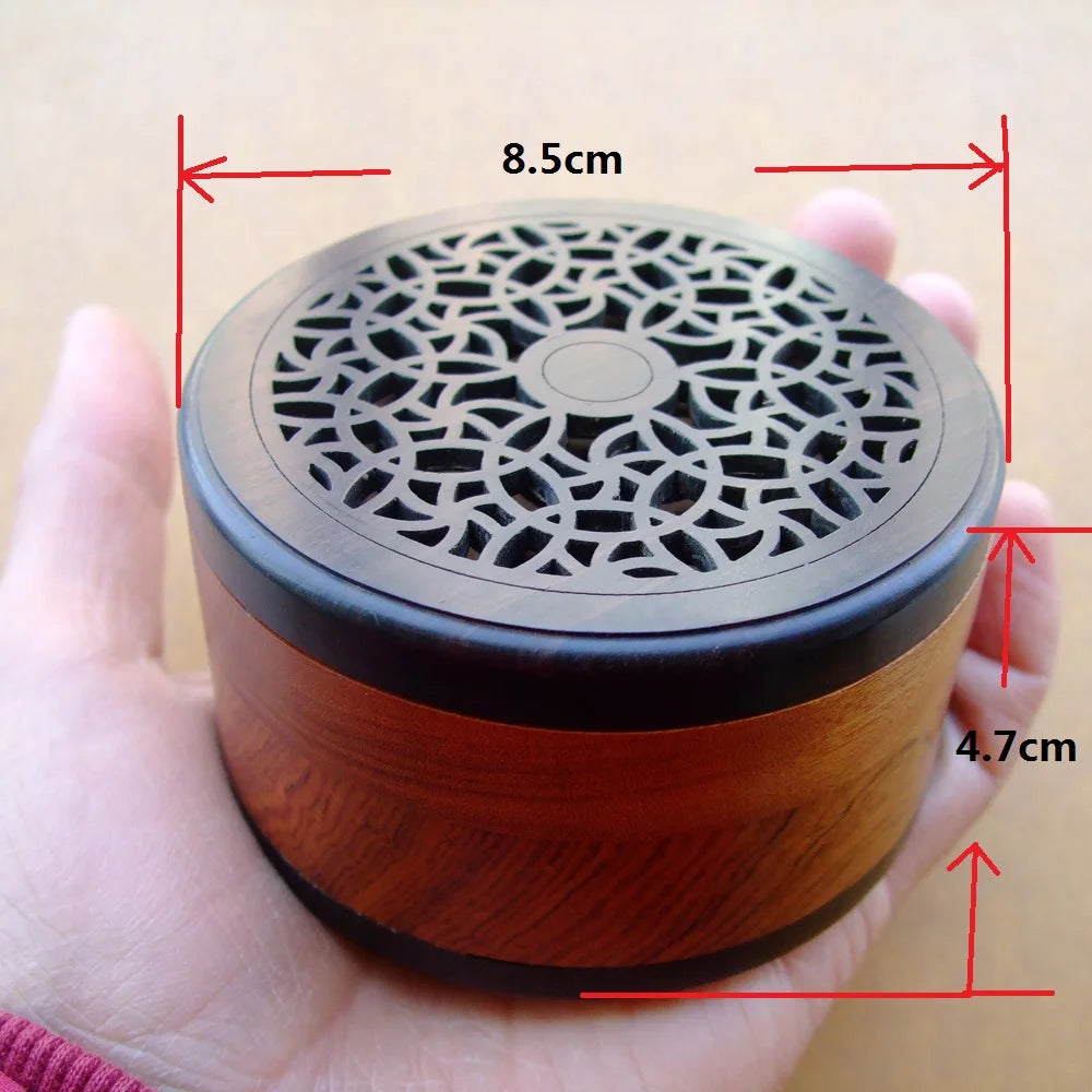High Quality Natural Blackwood and Rosewood Incense Burner for Oud Coil Incense Incenso Censer Home Decor