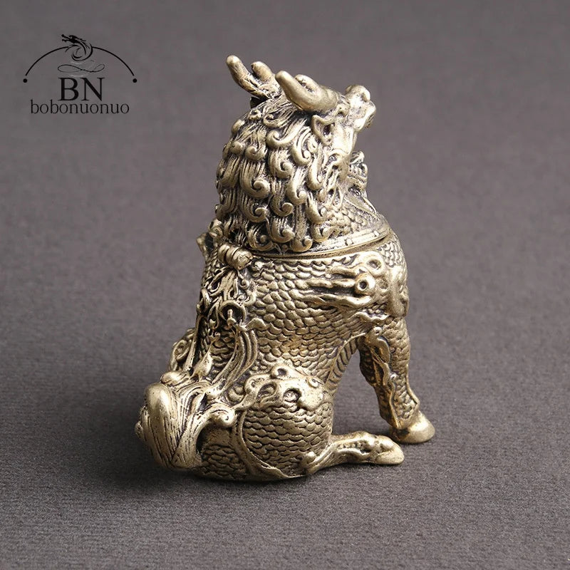 Incense Burner Bronze Antique Mythical Beast Creative Home Decor Dragon Incense Holder Censer Office Desk Ornaments Decorations