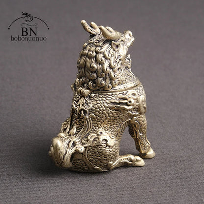 Incense Burner Bronze Antique Mythical Beast Creative Home Decor Dragon Incense Holder Censer Office Desk Ornaments Decorations