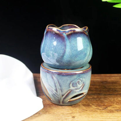 Large Capacity Splited Aroma Burner Candle Aromatherapy Lamp Essential Oil Burner Exquisite Gift Living Room Home Decor