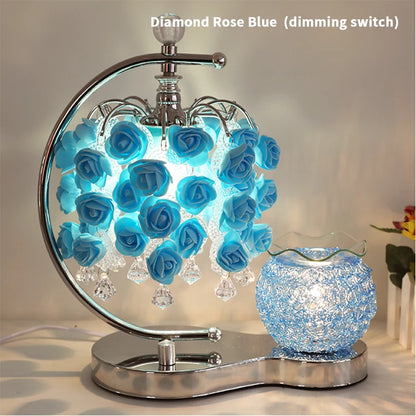 Incense Burner Machine for Bedroom, Bedside Lamp, Rose, Plug-in, Essential Oil, Aromatherapy Lamp, Birthday and Wedding Gift