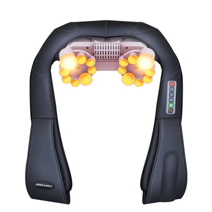 U Shape Electric Shiatsu Back Neck Shoulder Body Massager 4D Kneading Massage EU/Flat Plug Car Home Dual Use 16 Balls Relaxation