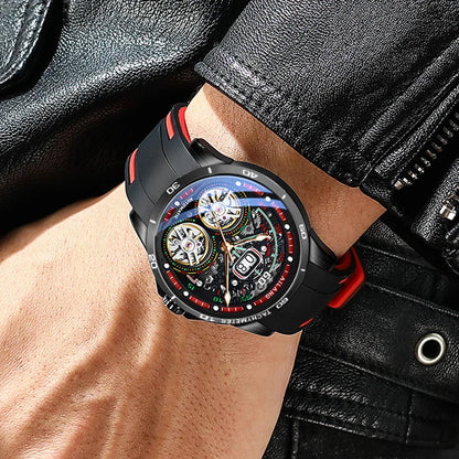 AILANG 2020 new men's watch double tourbillon watch automatic hollow machine watch silicone belt section men's luminous waterpro