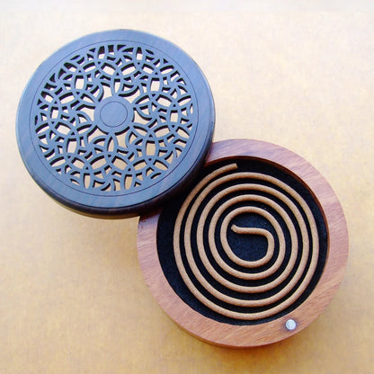 High Quality Natural Blackwood and Rosewood Incense Burner for Oud Coil Incense Incenso Censer Home Decor