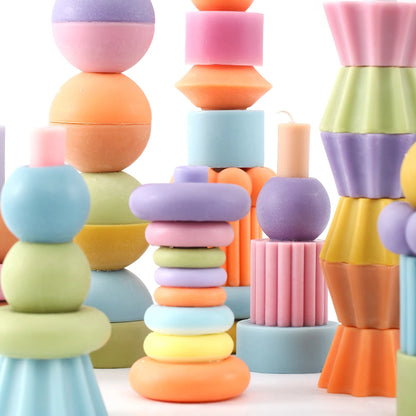 Boowan Nicole Modular Silicone Candle Mold Handmade Stackable Aromatherapy Candle Mould Home Decoration Tools