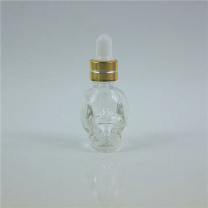 20pcs 8ML Skull-Shaped Glass Dropper Bottles for Essential Oils Aromatherapy Lab - Glass Eye Dropper Pipettes