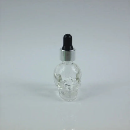 20pcs 8ML Skull-Shaped Glass Dropper Bottles for Essential Oils Aromatherapy Lab - Glass Eye Dropper Pipettes