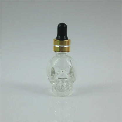 20pcs 8ML Skull-Shaped Glass Dropper Bottles for Essential Oils Aromatherapy Lab - Glass Eye Dropper Pipettes