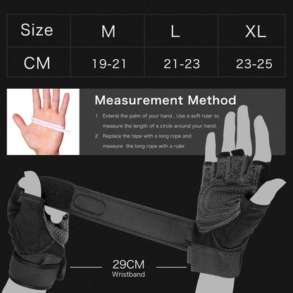 Men Women Gym Gloves Half Finger Cycling Gloves Fitness Weight Lifting Body Building Training Sports Exercise Workout Gloves