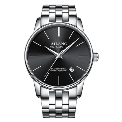 AILANG Brand Ultra-thin dial Fashion Simple Watches Luxury Men's Mechanical Sports Wrist Watch Leather Male Clock Montre Homme