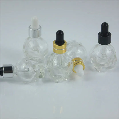 20pcs 8ML Skull-Shaped Glass Dropper Bottles for Essential Oils Aromatherapy Lab - Glass Eye Dropper Pipettes