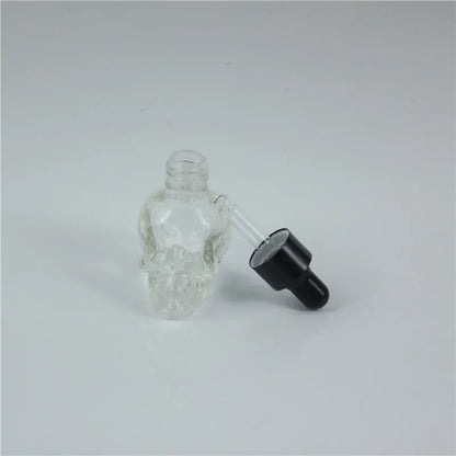 20pcs 8ML Skull-Shaped Glass Dropper Bottles for Essential Oils Aromatherapy Lab - Glass Eye Dropper Pipettes
