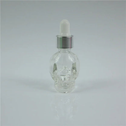 20pcs 8ML Skull-Shaped Glass Dropper Bottles for Essential Oils Aromatherapy Lab - Glass Eye Dropper Pipettes