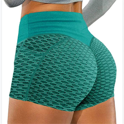 Women Seamless Short Leggings Skinny Fitness High Waist Shorts with Pocket Gym Sport Bubble Butt Push Up Female Summer Leggings