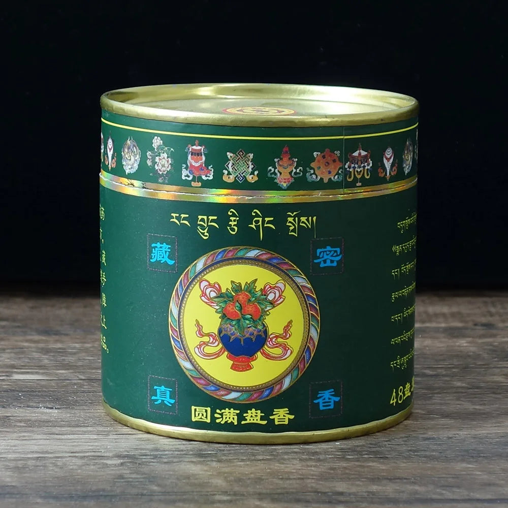 Handmade Tibetan Sandalwood Coil Incense - Natural Rare Wood Aroma for Home Meditation, Yoga, Relaxation - Long Lasting 4H Burn