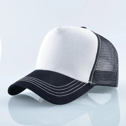Men's Baseball Cap Fashion Snapback Hat With Dragon Patch Casual Cotton Dad Hats Breathable Mesh Trucker Caps Men Hip Hop Bones