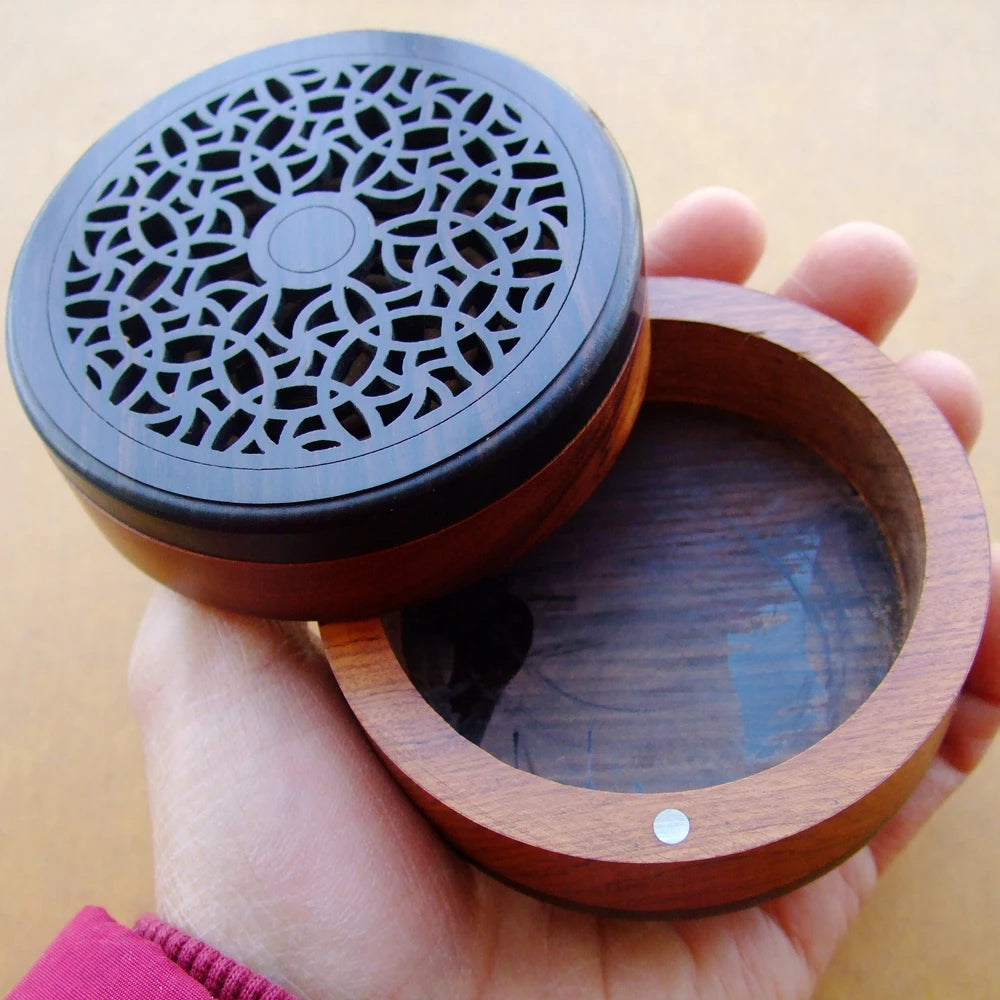 High Quality Natural Blackwood and Rosewood Incense Burner for Oud Coil Incense Incenso Censer Home Decor