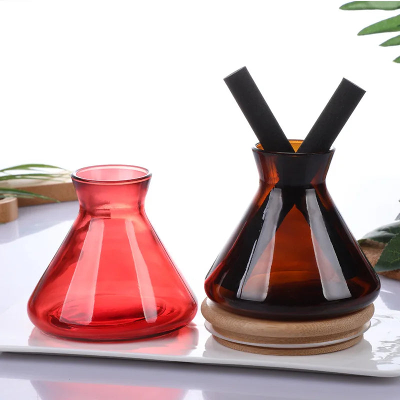 1pcs 200ml Fragrance Diffuser Bottle Party Gifts Glass Container Reed Diffuser Essential Oil Bottle Oil Diffusers Incense Sticks