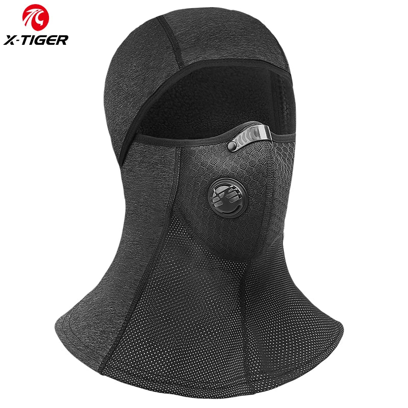 X-TIGER Winter Cycling Cap Fleece Thermal Full Face Cover Windproof Anti-Dust Cycling Mask Balaclava Skiing Skating Hat