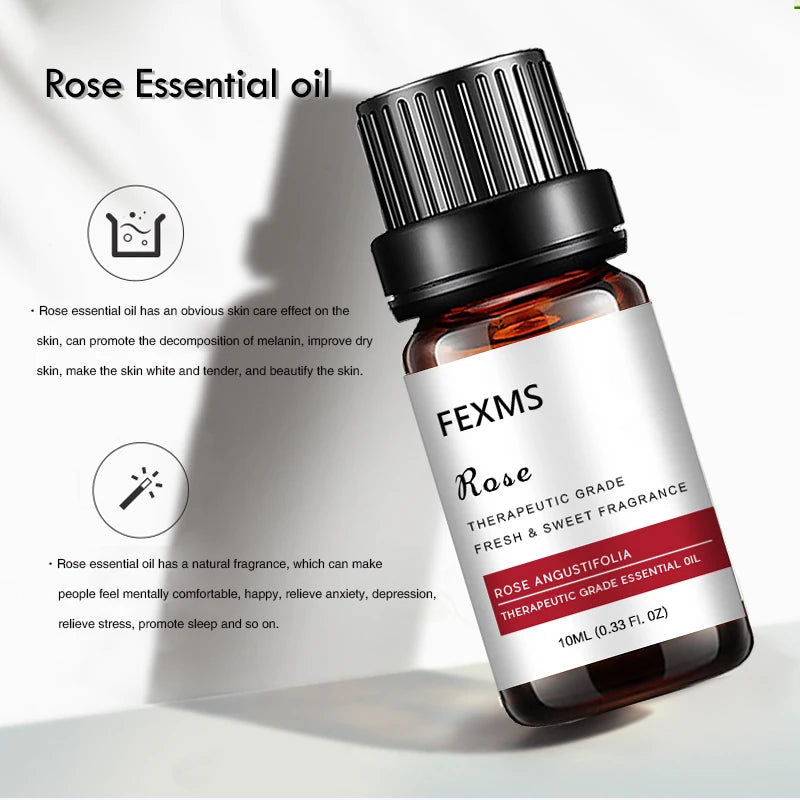 Rose Essential Oil 100% Pure Rose Aromatherapy Oils Floral Rose Fragrance Oil  Therapeutic Grade Organic Rose Oils for Diffuser