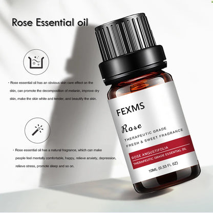 Rose Essential Oil 100% Pure Rose Aromatherapy Oils Floral Rose Fragrance Oil  Therapeutic Grade Organic Rose Oils for Diffuser