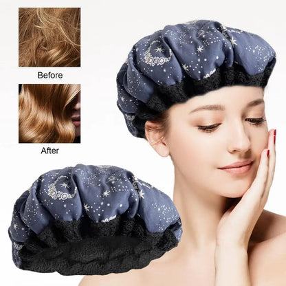 Flaxseed Baked Oil Microwavable Heating Cap Steaming Hair Styling Hair Care Deep Conditioning Thermal Heating Nursing Cap