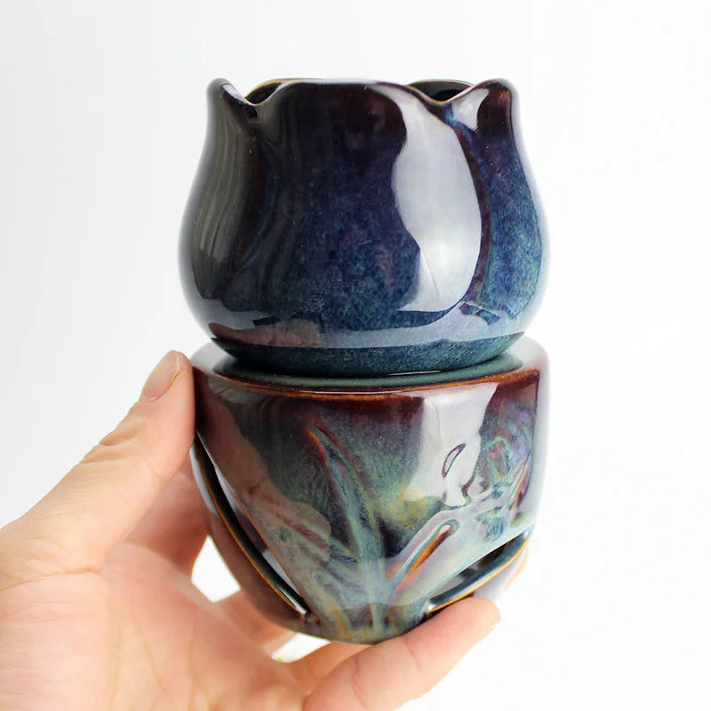 Large Capacity Splited Aroma Burner Candle Aromatherapy Lamp Essential Oil Burner Exquisite Gift Living Room Home Decor