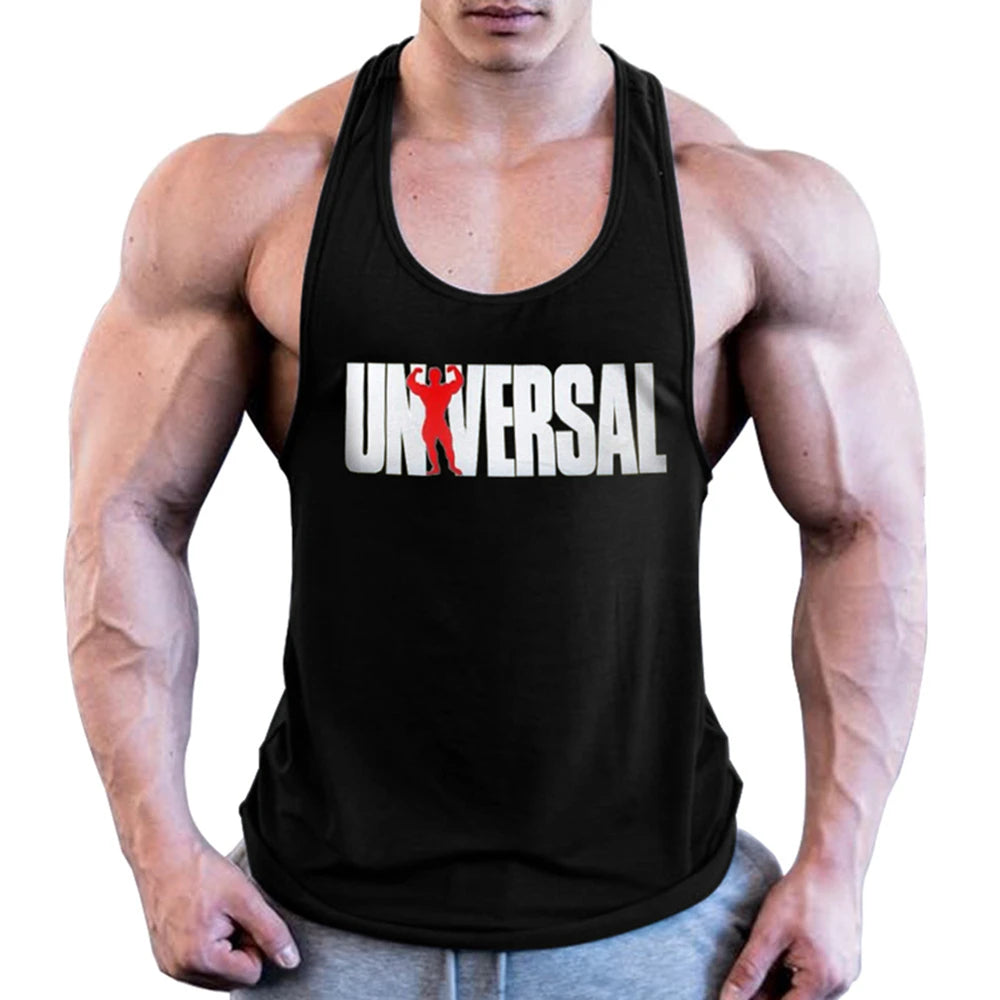 Bodybuilding Man Tank Top Casual Letter Print Gym Men Vest Crop Debardeur Homme Fitness Cloth Undershirt Singlet Sweat for Male