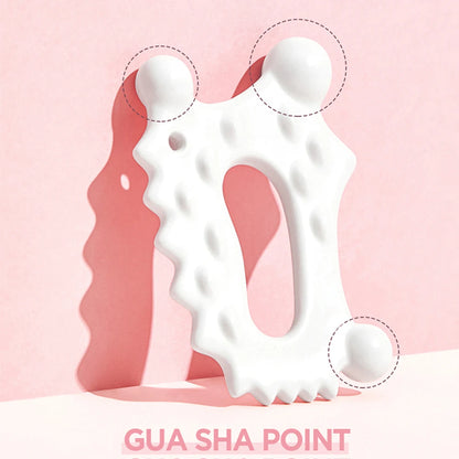 Ceramic Gua Sha Massager Body Skin Scraping Facial Guasha for Slim Face and Body Muscle Relaxation